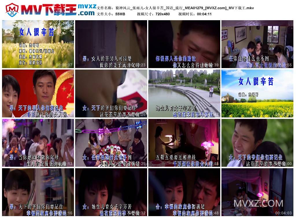 狼神风云_张雨儿-女人很辛苦_国语_流行_MEA01279